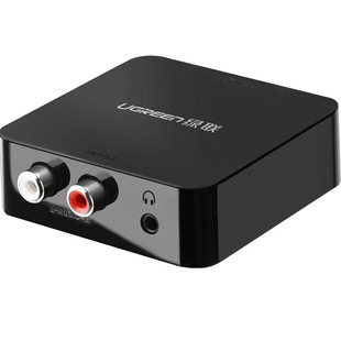 绿联同轴光纤音频转换器数字模拟信号双莲花线一分二电视显示器接音响射频输出spdif转3.5适用于海信/小米ps4