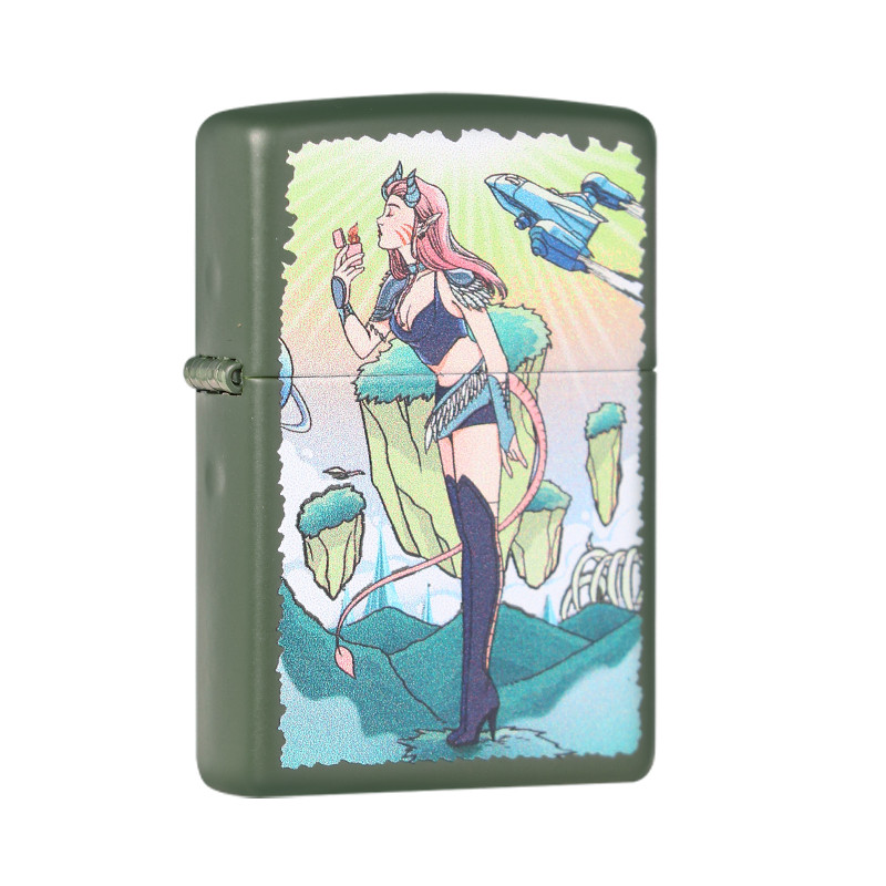打火机芝宝zippo风中女郎煤油
