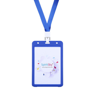 顶天spiritsky特超大号128*91mm双面透明袋注塑翻盖机子参赛代表挂脖子定制做LOGO环形扣字嘉宾活动会议来访