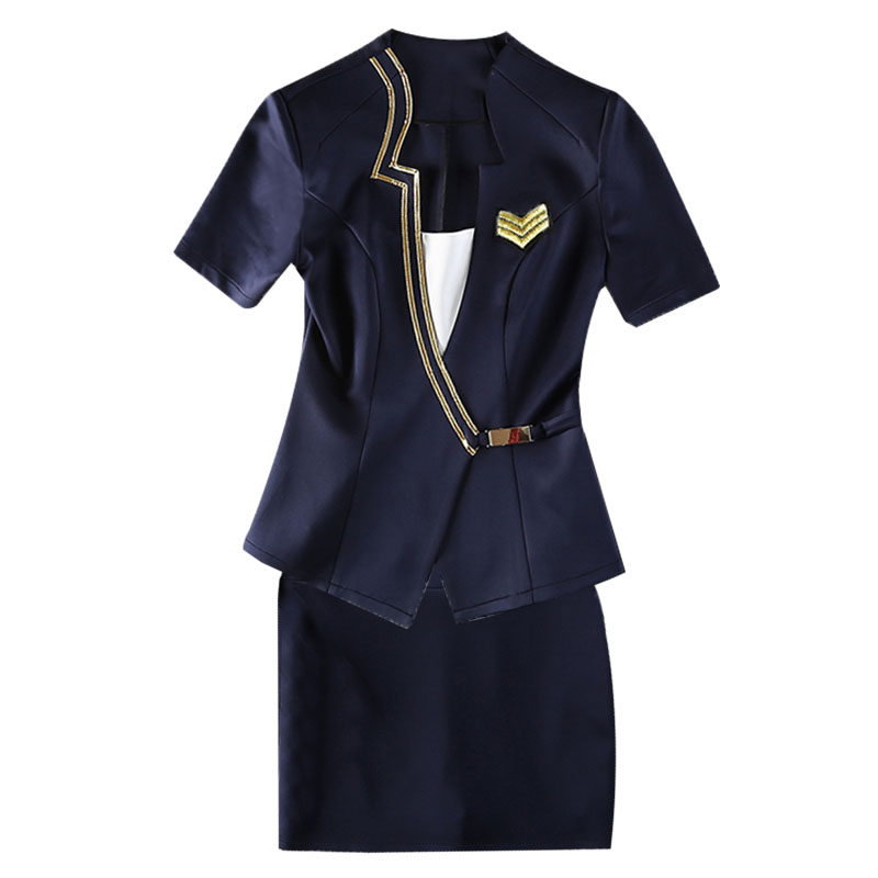 足浴技师工作服酒店职业装显瘦足浴桑拿服新款女春夏足疗按摩工装