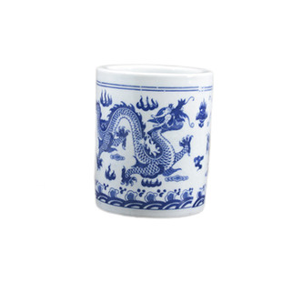 卫庄陶瓷笔筒多功能兼毫毛笔筒 陶瓷摆件 青花瓷笔筒