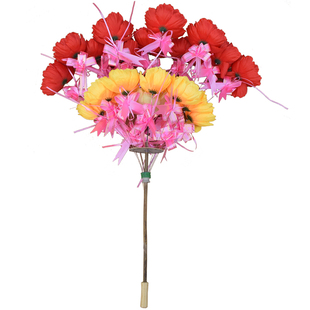 舞蹈道具俏花伞道具舞台演出手拿伞秧歌欢天喜地可旋花伞蒲伞