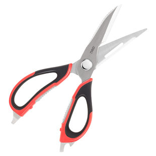 得力77770厨房剪刀家用多功能剪子强力鸡骨头烤肉剪强力不锈钢多功能剪骨头剪子食物杀鱼烤肉