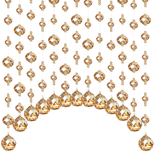 水晶珠帘门帘隔断装饰帘客厅玄关卧室卫生间挂帘轻奢新款家用帘子