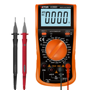 胜利数字万用表VC890C+高精度数显家用万能表VICTOR多功能VC890D+