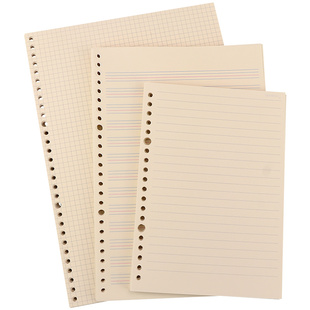 道林a4活页纸b5活页本芯a5笔记本替换芯26孔20孔30孔方格英语网格空白学生用手账本手帐本子活页替芯打孔纸厚