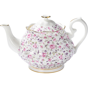 Royal Albert皇家阿尔伯特玫瑰满花骨瓷咖啡壶英式下午茶壶小奢华