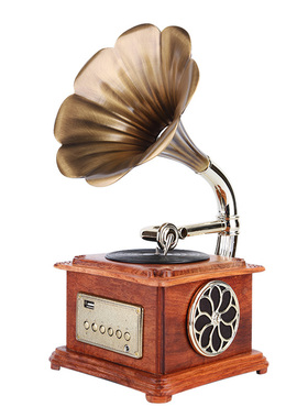 实木欧式风蓝牙音响送礼电唱机