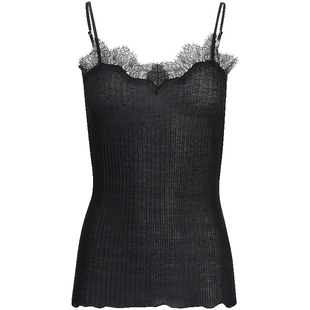 Zimmerli吊带罗纹针织贴身设计舒适性感蕾丝背心207-2800瑞士进口