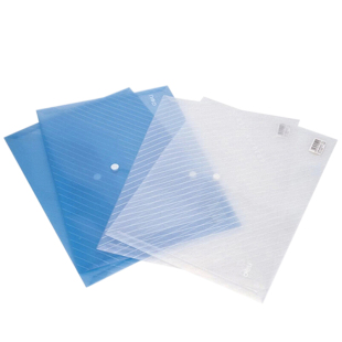 得力纽扣袋A4透明资料袋文件夹按扣文件袋防水塑料档案袋考试收纳a4学生用办公批发票据文具加厚防水考卷袋子