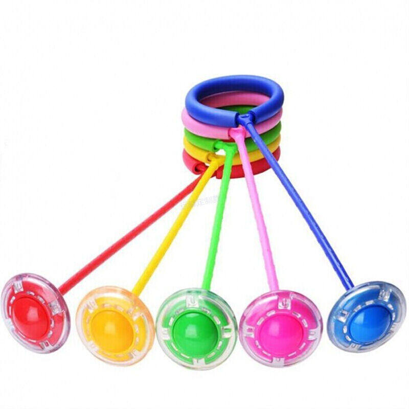 Скакалка на одну ногу 信莱域套脚溜溜球小孩脚上呼啦圈脚环甩甩球闪光旋转跳跳球发光运 Other