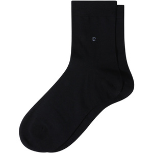 4双皮尔卡丹男士袜子春秋季薄款透气纯棉中筒黑色吸汗防臭商务袜