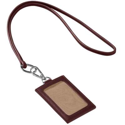 真皮挂脖工牌卡套团购商务礼品