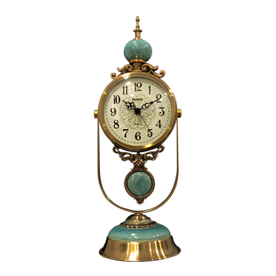 欧式复古座钟客厅时钟2025新款美式摆件台式钟表装饰摆钟桌面台钟