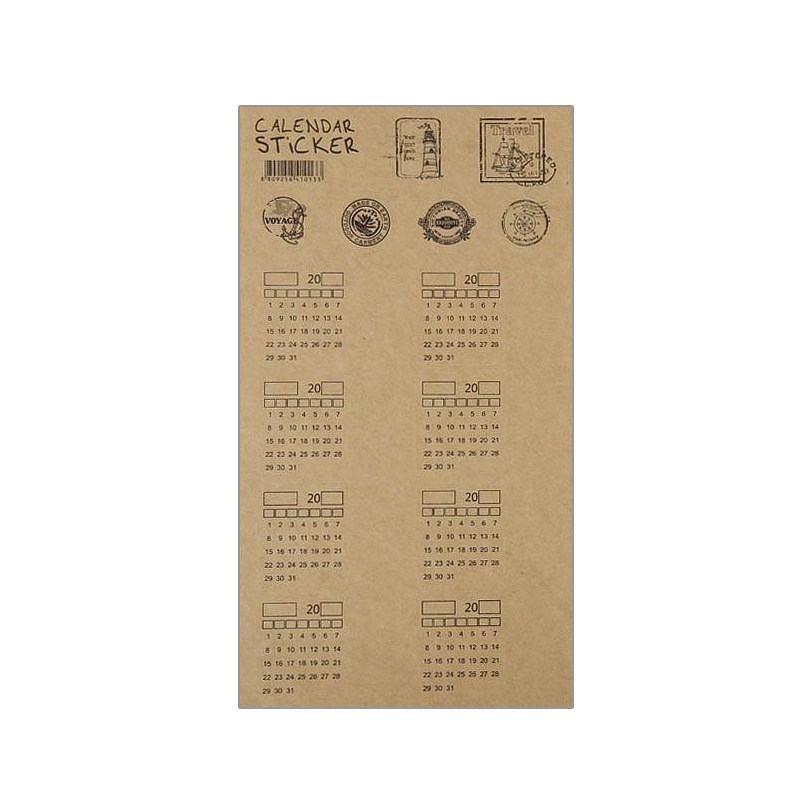 Year label pocket divider kraft paper self-adhesive
