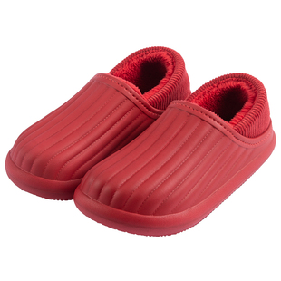 防水棉拖鞋女男包跟家居家用加绒保暖防滑轻便情侣拖鞋男冬天棉拖