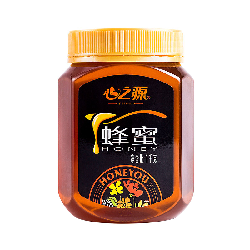 心之源蜂蜜桶装1kg纯正天然野生农家自产土百花蜜商用官方正品