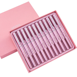 文正十二星座中性笔0.5mm黑色全针管水笔 金属笔杆重手感商务办公签字笔学生用星空创意可爱少女心简约文艺笔