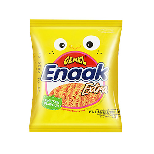 gemez印尼进口小鸡面干脆面30g整箱装enaak网红掌心脆零食干吃面