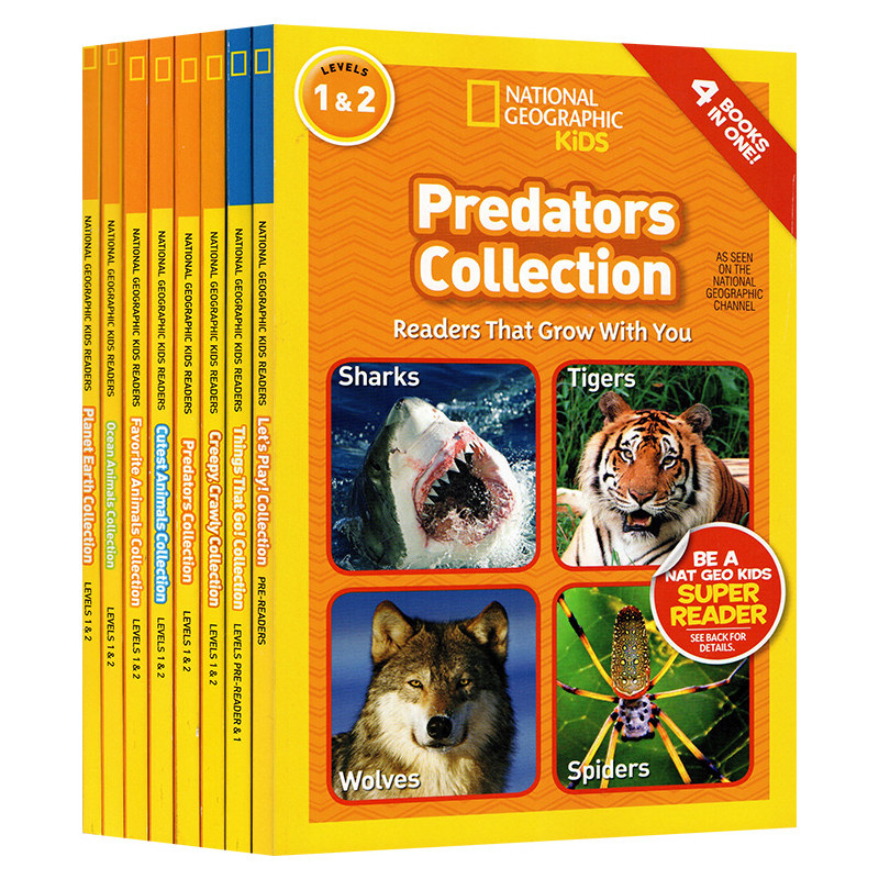 7册28个故事合辑 美国国家地理儿童百科分级读物 National Geographic KIDS Readers Collection 英文原版小学STEM课程课外读物