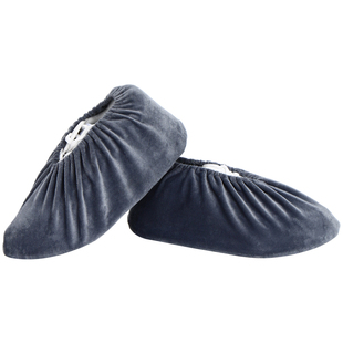 鞋套家用布料可反复洗加厚防滑耐磨室内绒布脚套学生机房儿童成人