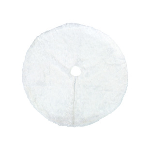 圣诞节圣诞树底部遮盖白色加厚长毛树裙装饰Christmas tree skirt