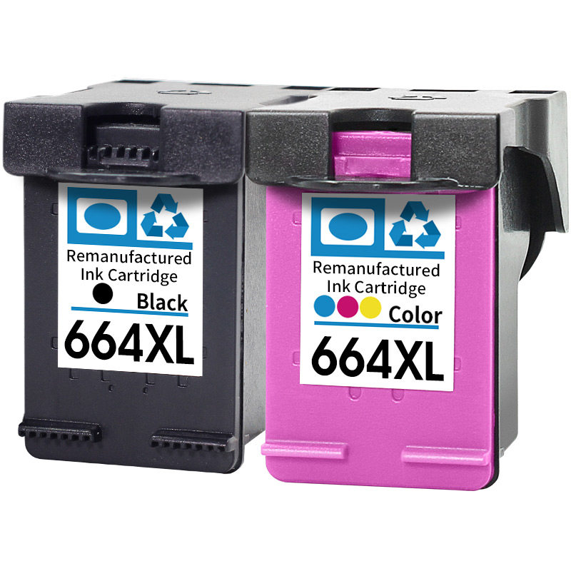 适用惠普664墨盒HP664XL连喷Deskjet 2675 1115 4535 2135 2136 2138 3635学生家庭作业打印机黑色彩色墨盒