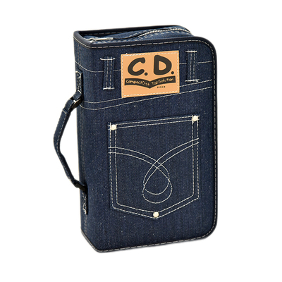 包邮时尚牛仔光碟办公音乐CD盒