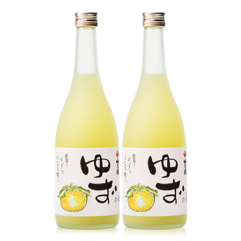 梅乃宿果肉柚子酒两瓶日本果酒