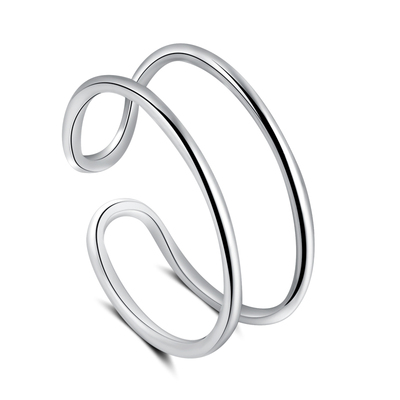 暗黑开口双层日韩风学生食指环