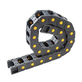 机床尼龙拖链加强坦克链条塑料桥式履带全封闭线槽柔性电缆导向槽