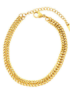 欧美法式高级感链条女金ins小众