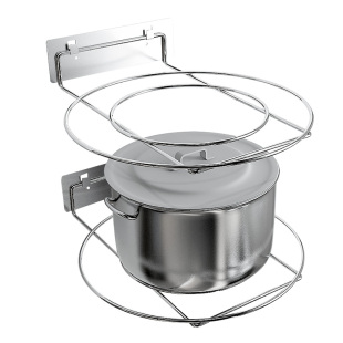 壁挂锅架免打孔厨房二层多层不锈钢角落平底锅炒锅锅具收纳置物架