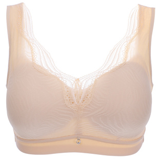 依曼丽内衣女无钢圈背心式大码睡眠文胸薄款舒适透气防走光养护围