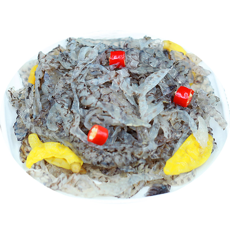 凉拌泡椒鱼皮即食鱼丝半成品凉菜