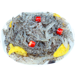 泡椒鱼皮丝凉拌菜凉菜酒店饭店半成品商用冷菜开袋即食香辣鱼皮卷