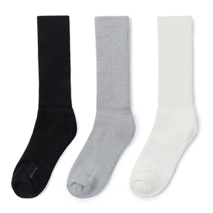 nice rice好饭 r.系列纯色长筒毛巾底棉袜3双 [商场同款]NAQ30005