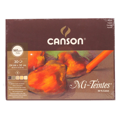 法国康颂色粉粉彩画棉浆黑色纸