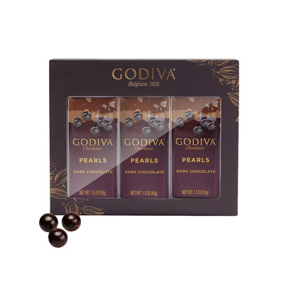 进口GODIVA歌帝梵心形黑巧礼盒装