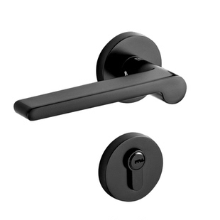 名门静音门锁室内卧室门锁家用锁具北欧现代黑色房门锁木门把手锁