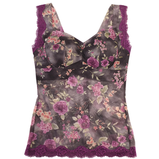 爱比娜无钢圈文胸背心式带胸垫薄纱宽肩带聚拢全罩杯内衣TMA97-1