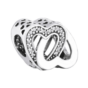 pandora/潘多拉手链珠子串饰缠绕的爱心形锆石791880CZ