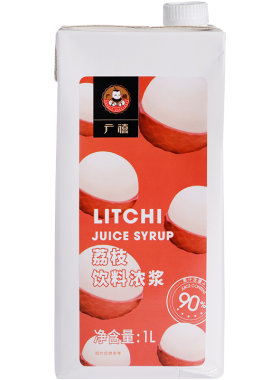 广禧优品荔枝汁浓缩饮料浓浆1L