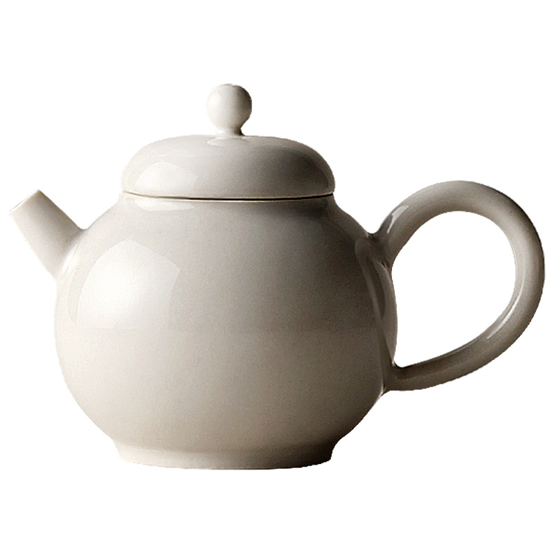 九土日式手工粉引茶壶陶瓷功夫茶具草木灰泡茶壶小茶水壶家用单个