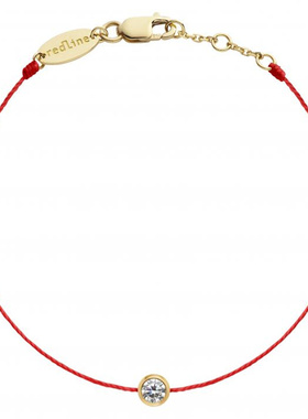 红绳克拉圆形钻石女士手链