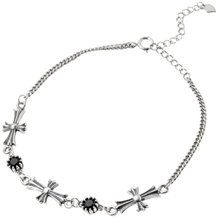 十尚美地多恩 925纯银十字架手链轻奢复古手饰品ins小众品牌手串