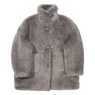 NorthageCloset 日杂款冬季加厚保暖立领羊羔毛牛角扣御寒外套女