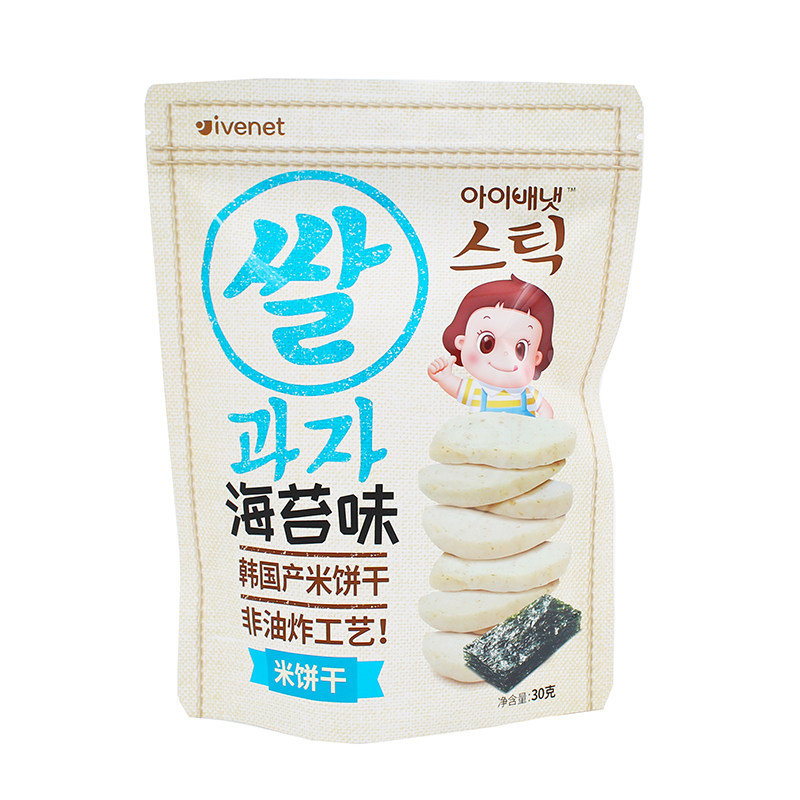 ivenet艾唯倪大米饼进口零食磨牙棒口水可化不添加油盐糖30g