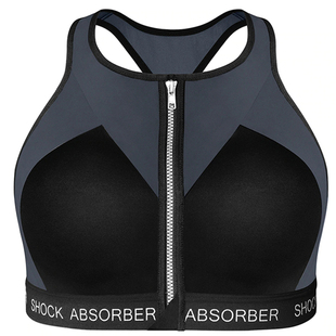 shockabsorber运动内衣女防下垂聚拢前拉链文胸高强度防震跑步bra