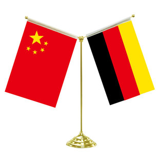 党旗国旗桌面摆件 国旗小红旗办公室桌旗 会议室桌面装饰旗座办公桌旗子 五星红旗小国旗 桌上旗杆室内台旗